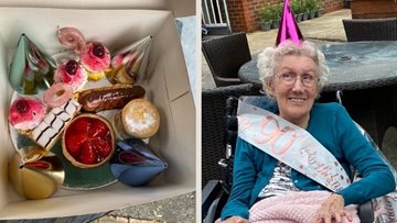 Daisy Nook Resident celebrates 90th birthday